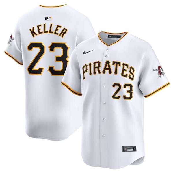 Mens Pittsburgh Pirates #23 Mitch Keller White Home Limited Baseball Stitched Jersey Dzhi->pittsburgh pirates->MLB Jersey